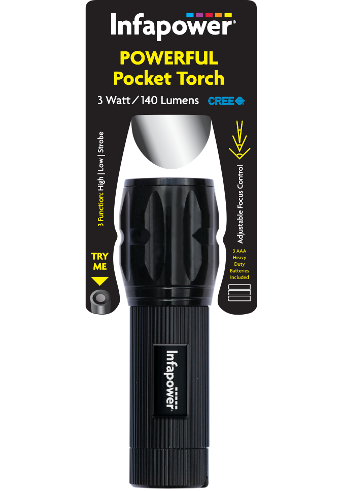 3 WATT POWERFUL POCKET TORCH