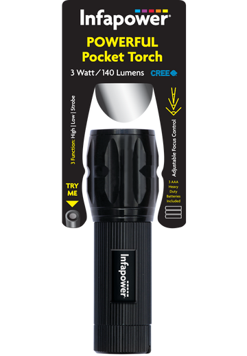 3 WATT POWERFUL POCKET TORCH