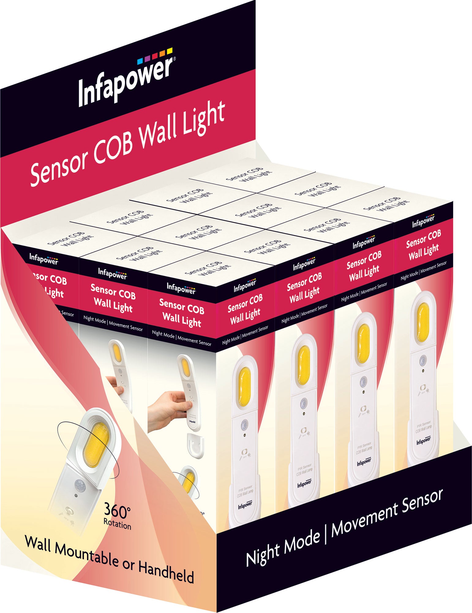 SENSOR COB WALL LIGHT (BOX of 12)