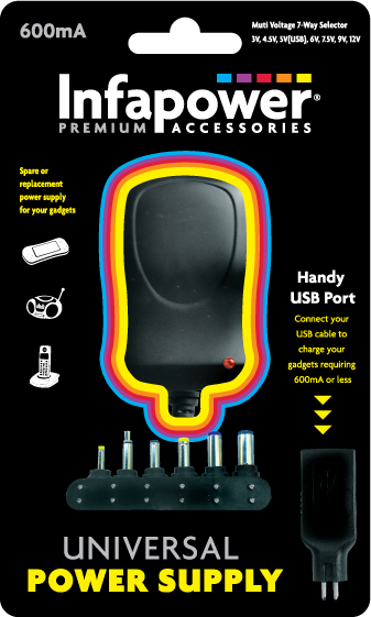 600mA UNIVERSAL POWER SUPPLY