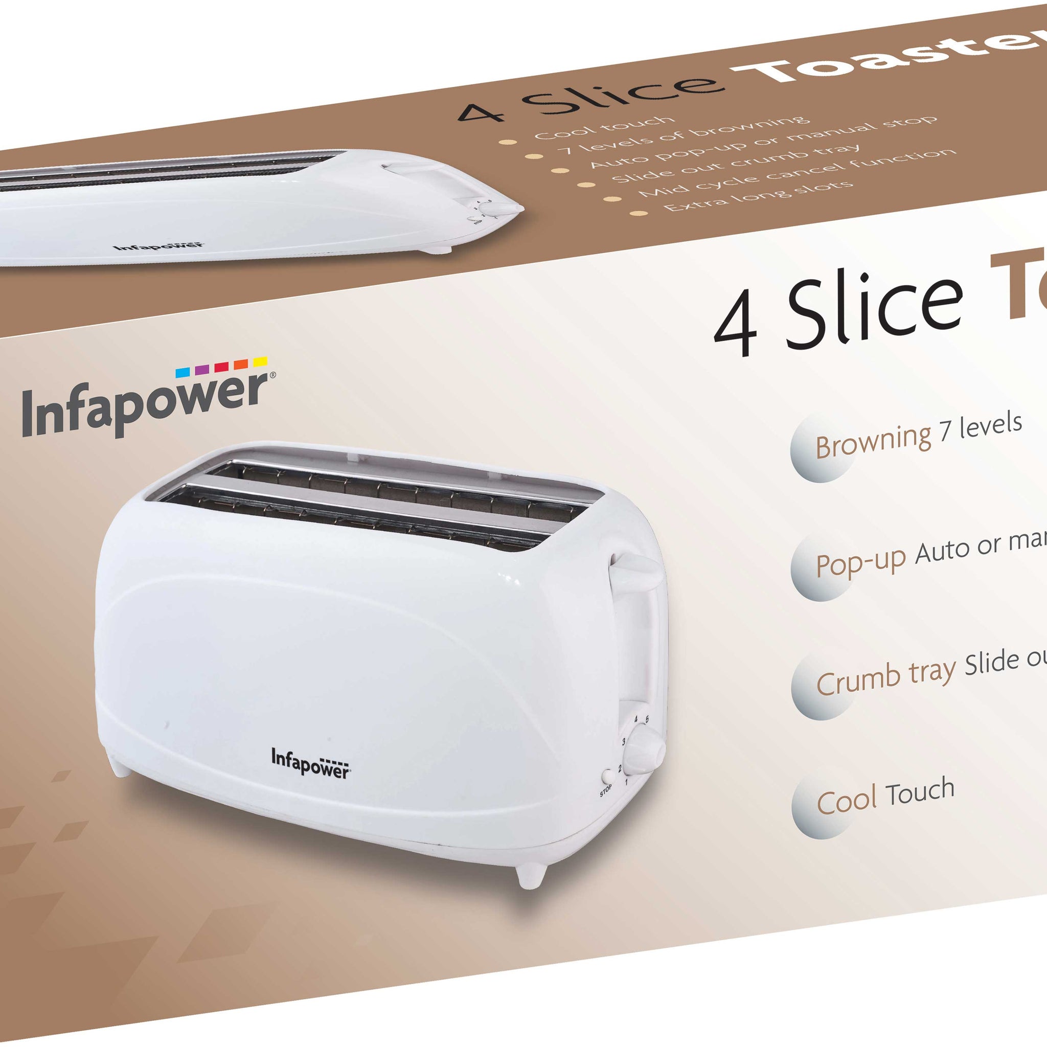 4 SLICE TOASTER (WHITE)