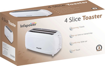 4 SLICE TOASTER (WHITE)