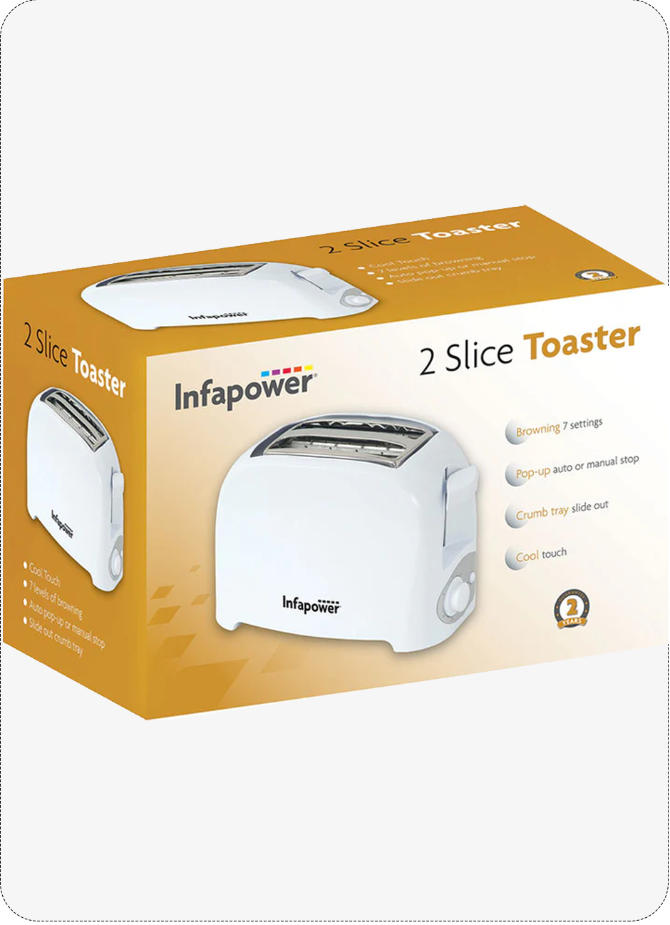 2 SLICE TOASTER (WHITE)